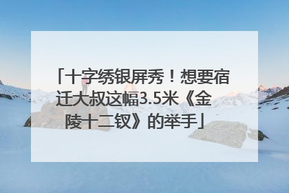 十字绣银屏秀！想要宿迁大叔这幅3.5米《金陵十二钗》的举手