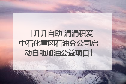 升升自助 涓涓积爱 中石化黄冈石油分公司启动自助加油公益项目