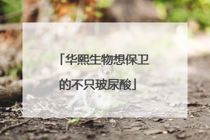 华熙生物想保卫的不只玻尿酸