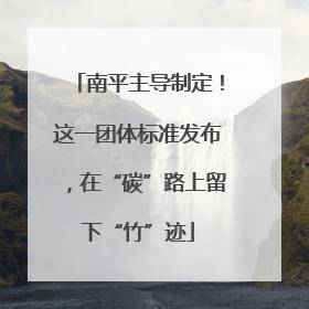 南平主导制定！这一团体标准发布，在“碳”路上留下“竹”迹