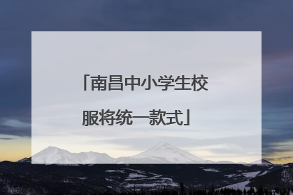 南昌中小学生校服将统一款式