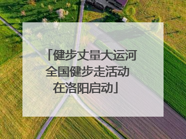 健步丈量大运河 全国健步走活动在洛阳启动