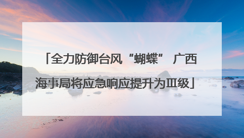 全力防御台风“蝴蝶” 广西海事局将应急响应提升为Ⅲ级