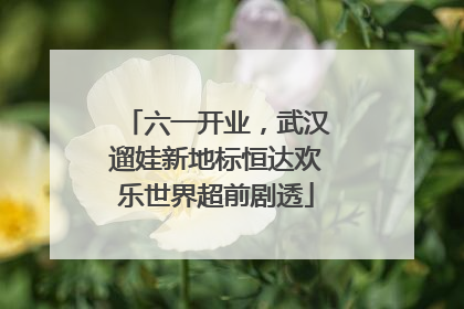 六一开业，武汉遛娃新地标恒达欢乐世界超前剧透