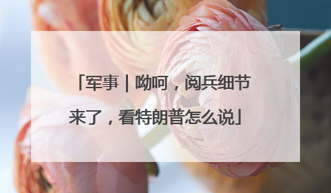 军事｜呦呵，阅兵细节来了，看特朗普怎么说
