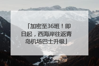 加密至36班！即日起，西海岸往返青岛机场巴士升级