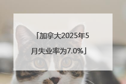 加拿大2025年5月失业率为7.0%