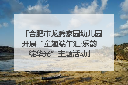 合肥市龙腾家园幼儿园开展“童趣端午汇·乐韵绽华光”主题活动