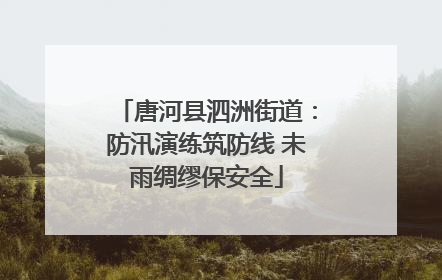 唐河县泗洲街道：防汛演练筑防线 未雨绸缪保安全
