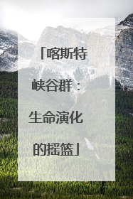 喀斯特峡谷群：生命演化的摇篮