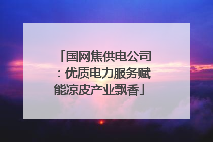 国网焦供电公司：优质电力服务赋能凉皮产业飘香
