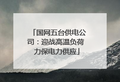 国网五台供电公司：迎战高温负荷 力保电力供应