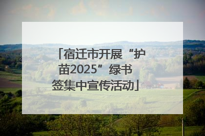 宿迁市开展“护苗2025”绿书签集中宣传活动