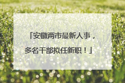 安徽两市最新人事，多名干部拟任新职！