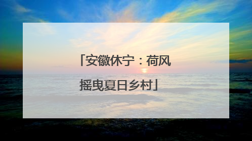 安徽休宁：荷风摇曳夏日乡村
