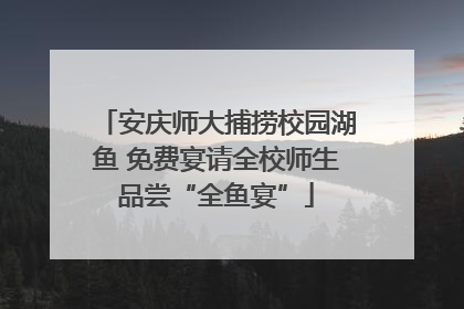 安庆师大捕捞校园湖鱼 免费宴请全校师生品尝“全鱼宴”