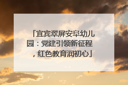 宜宾翠屏安阜幼儿园：党建引领新征程，红色教育润初心