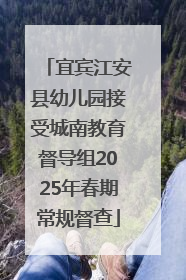 宜宾江安县幼儿园接受城南教育督导组2025年春期常规督查