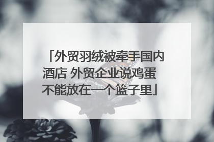 外贸羽绒被牵手国内酒店 外贸企业说鸡蛋不能放在一个篮子里