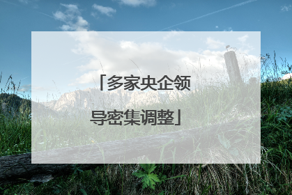 多家央企领导密集调整