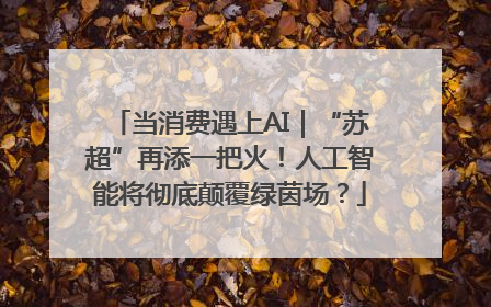 当消费遇上AI｜“苏超”再添一把火！人工智能将彻底颠覆绿茵场？