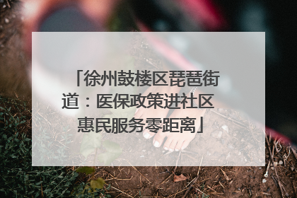 徐州鼓楼区琵琶街道：医保政策进社区 惠民服务零距离