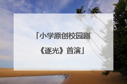 小学原创校园剧《逐光》首演
