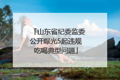 山东省纪委监委公开曝光5起违规吃喝典型问题