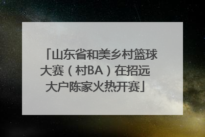 山东省和美乡村篮球大赛（村BA）在招远大户陈家火热开赛