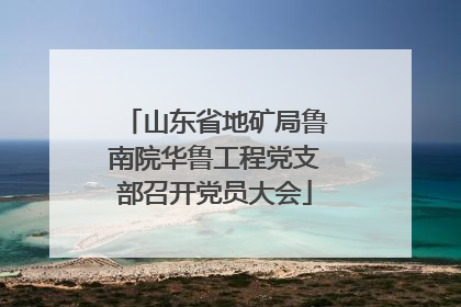 山东省地矿局鲁南院华鲁工程党支部召开党员大会