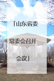 山东省委常委会召开会议