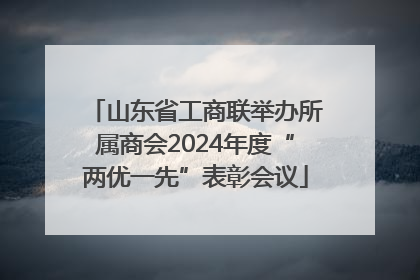 山东省工商联举办所属商会2024年度“两优一先”表彰会议