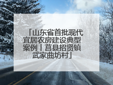 山东省首批现代宜居农房建设典型案例丨莒县招贤镇武家曲坊村