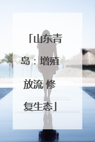 山东青岛：增殖放流 修复生态
