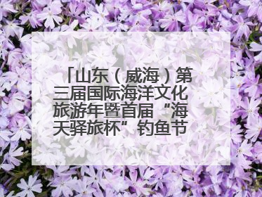 山东（威海）第三届国际海洋文化旅游年暨首届“海天驿旅杯”钓鱼节正式启动