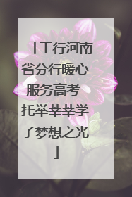 工行河南省分行暖心服务高考 托举莘莘学子梦想之光