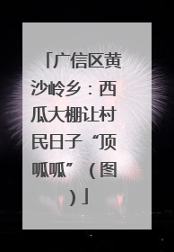 广信区黄沙岭乡：西瓜大棚让村民日子“顶呱呱”（图）