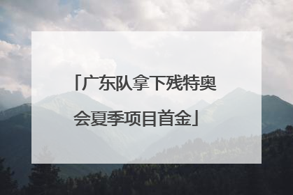 广东队拿下残特奥会夏季项目首金