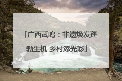 广西武鸣：非遗焕发蓬勃生机 乡村添光彩