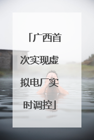 广西首次实现虚拟电厂实时调控