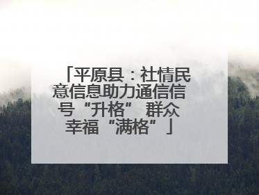 平原县：社情民意信息助力通信信号“升格” 群众幸福“满格”