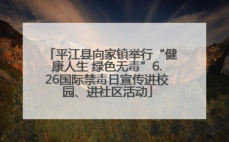 平江县向家镇举行“健康人生 绿色无毒”6.26国际禁毒日宣传进校园、进社区活动