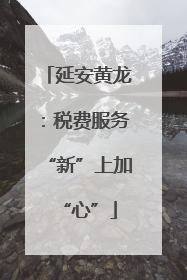 延安黄龙：税费服务“新”上加“心”