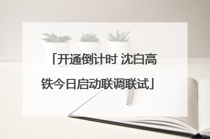 开通倒计时 沈白高铁今日启动联调联试