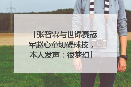 张智霖与世锦赛冠军赵心童切磋球技，本人发声：很梦幻
