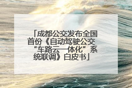 成都公交发布全国首份《自动驾驶公交“车路云一体化”系统联调》白皮书