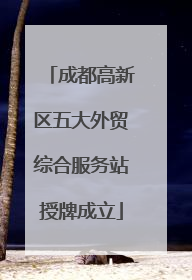 成都高新区五大外贸综合服务站授牌成立