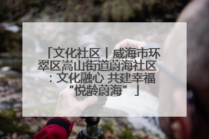 文化社区丨威海市环翠区嵩山街道蔚海社区：文化融心 共建幸福“悦龄蔚海”
