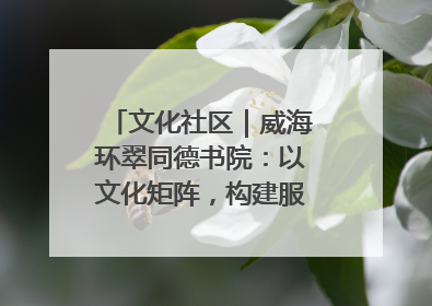 文化社区｜威海环翠同德书院：以文化矩阵，构建服务群众新场景