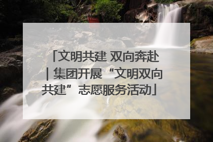 文明共建 双向奔赴｜集团开展“文明双向共建”志愿服务活动